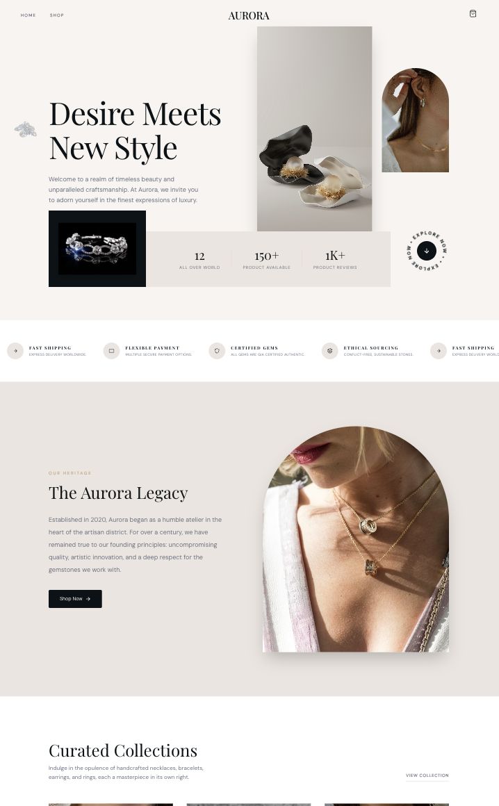 aurora template preview